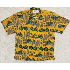 Vintage Reservoir Hawaiian Beach Shirt Men's LARGE Short Sleeve Surf Boards